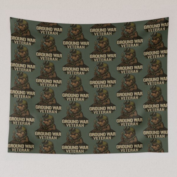 Item preview, Ground War Veteran – Gritty Lawncare Mole T-Shirt Design designed and sold by getpressedshirt.