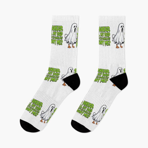 Item preview, Funny Halloween Sarcastic Humor Go Ahead Tell My Dad What's He Gonna Do Haunt Me Spooky Season Duck Lover designed and sold by Zayavca.
