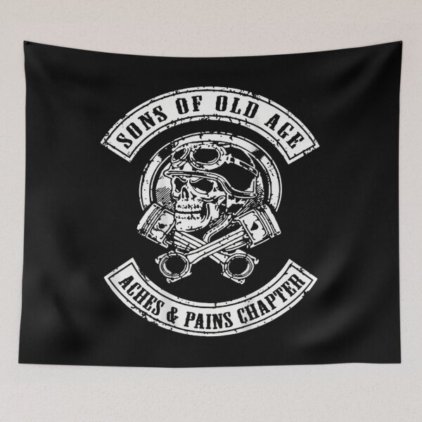 Item preview, Sons Of Old Age Aches And Pains Chapter (on back) 		 designed and sold by vilicablackyy.