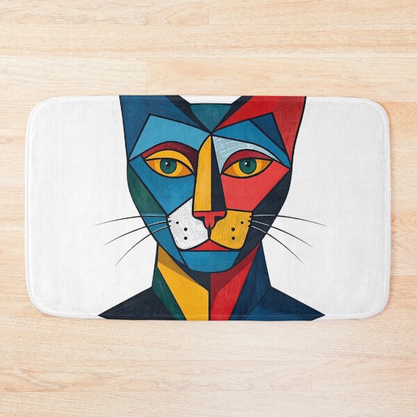 Item preview, Cubist Cat – Picasso Inspired Feline Art designed and sold by BerryVale.