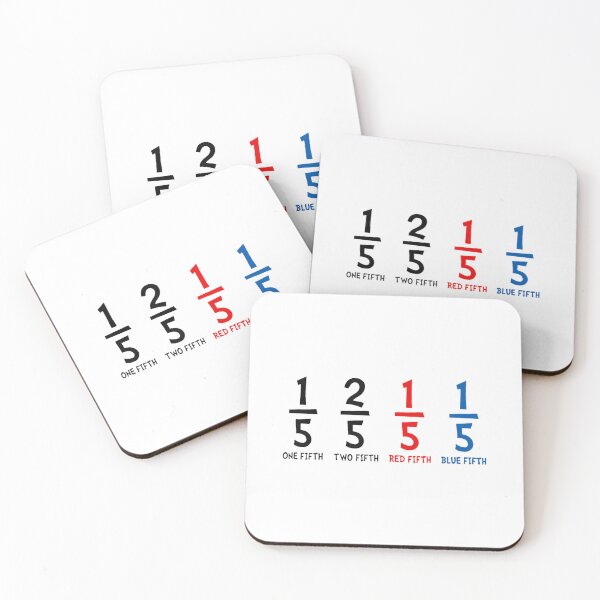 Item preview, One Fifth Two Fifth Red Fifth Blue Fifth Math Teacher 		 designed and sold by zhaoyimuteenr.