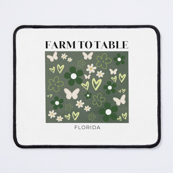Item preview, Farm to Table Florida Green Aesthetic Art, Organic Farm Life Poster, Fresh Produce Design, Florida Agriculture Art, Eco Friendly Farming Decor, Botanical Illustration Print designed and sold by TialCorner.