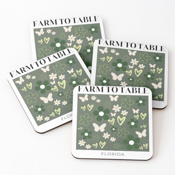 Item preview, Farm to Table Florida Green Aesthetic Art, Organic Farm Life Poster, Fresh Produce Design, Florida Agriculture Art, Eco Friendly Farming Decor, Botanical Illustration Print designed and sold by TialCorner.