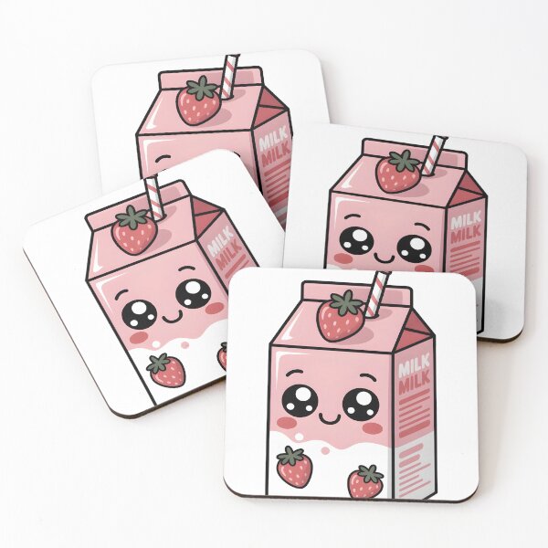 Artikelvorschau, Erdbeermilch Kawai Sticker entworfen und verkauft von aashcreat.