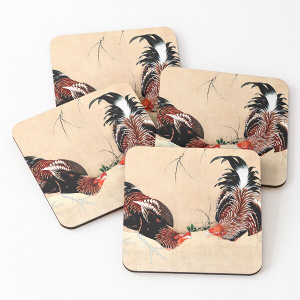 Item preview, Japanese Katsushika Hokusai’s Roosters or Gamecocks Ukioy-e  designed and sold by Pixelchicken.