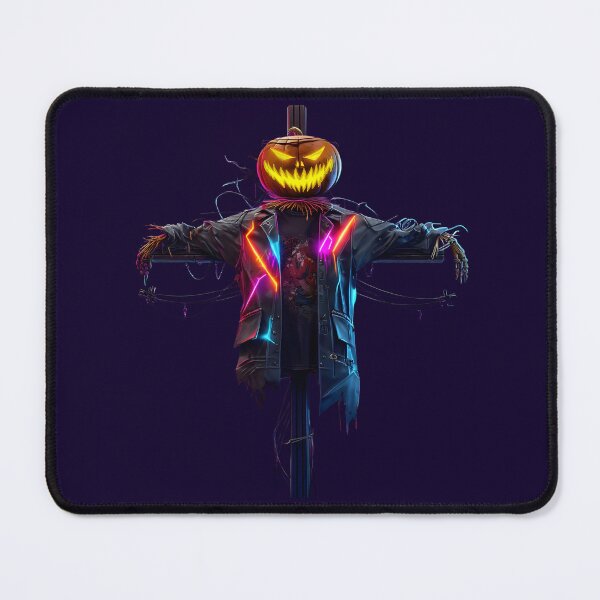 Item preview, Cyberpunk Pumpkin Scarecrow Halloween Neon Design designed and sold by STITCHDROID.