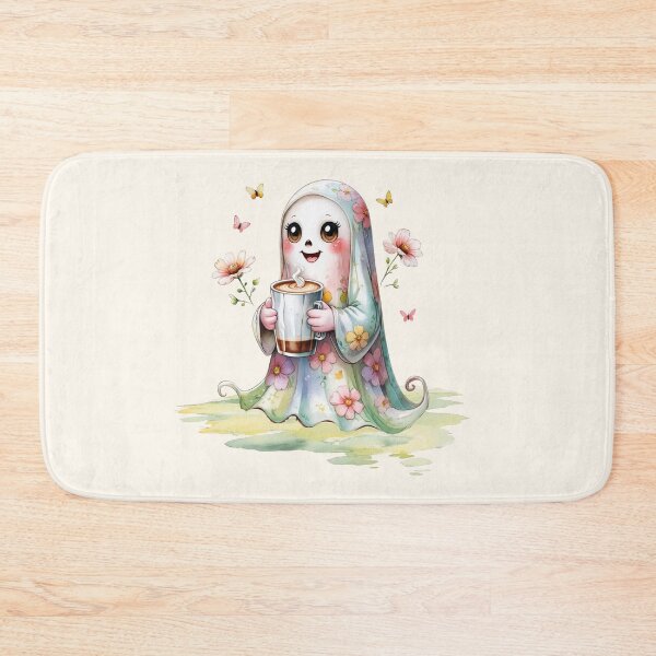 Item preview,  Cute Halloween Spooky Season Ghost - BOO with hot coffee designed and sold by RSDigitalPrintDesign.
