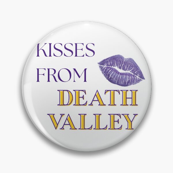 Item preview, Kisses From Death Valley Football Gameday Pin Button designed and sold by Kickoff Buttons.