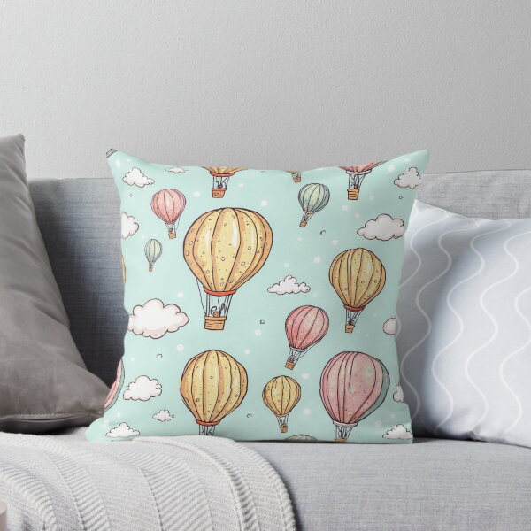 Item preview, Whimsical Hot Air Balloon Pattern Pastel Sky Adventure Travel designed and sold by teesresolution.