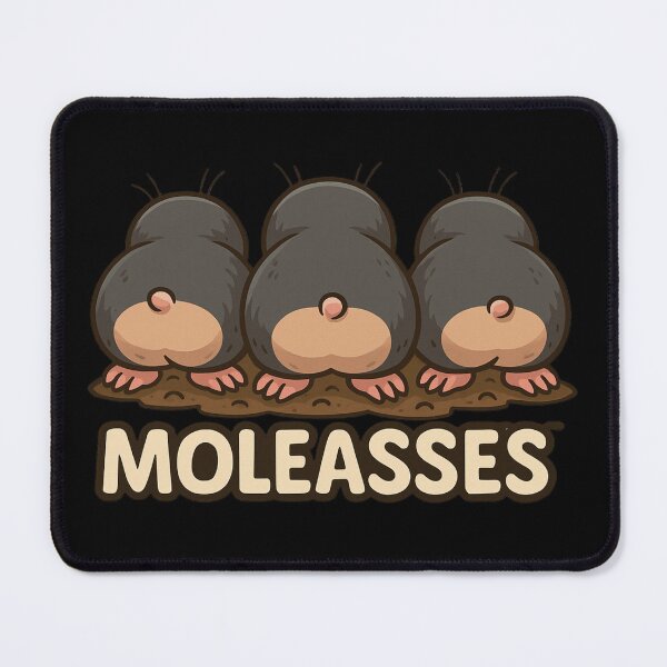 Item preview, Moleasses – Cute & Funny Mole Butt Lawncare T-Shirt Design designed and sold by getpressedshirt.