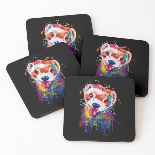 Item preview, Ferret Face Graphics Hand Drawn Splash Art Ferret Pet Lover 		 designed and sold by lendermeisia.