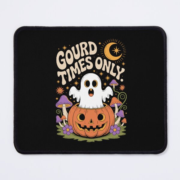 Item preview, Spooky Smiles: A retro-style illustration. A cheeky ghost with a wide grin pops out of a carved jack-o'-lantern. For the Halloween festivities. designed and sold by Grang Art Artistic Designs.