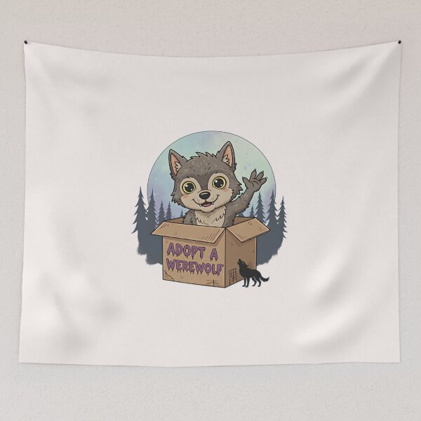 Item preview, Adopt a Cute Werewolf Halloween Design designed and sold by El Hermano Gym.