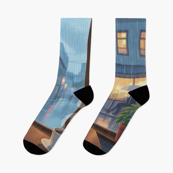 Item preview, Cozy Cafe Rainy Day View designed and sold by xArchGoDx.