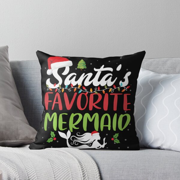 Item preview, Funny Santa's Favorite Mermaid Christmas Santa Hat Lights Swea		 designed and sold by litabegorrisn.
