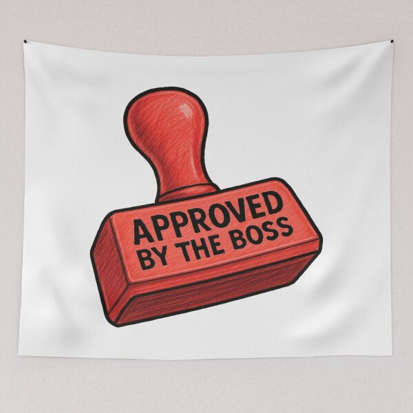 Item preview, Approved by the Boss Stamp designed and sold by Vendeloc.