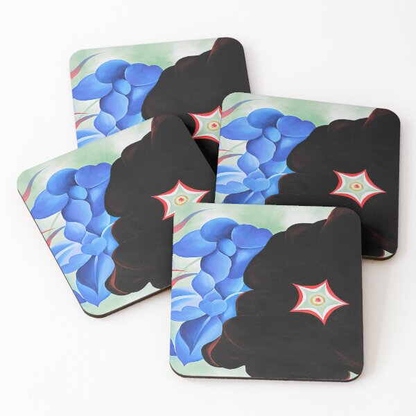 Item preview, Black Hollyhock - Blue Larkspur By Georgia O'keeffe designed and sold by LOIKAMT.