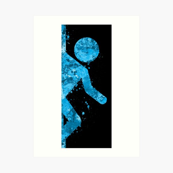 Portal - Blue half Art Print
