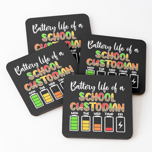 Item preview, School Custodian Battery Life School Janitor 		 designed and sold by krispantjamn.