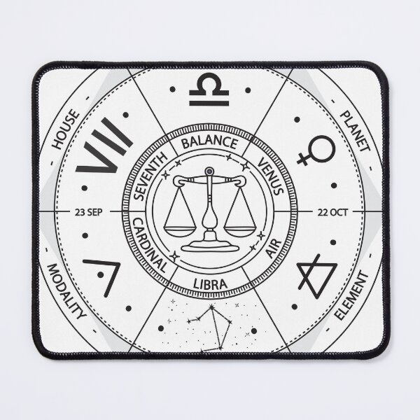 Item preview, Libra Zodiac Sign Wheel designed and sold by iNoheArts.