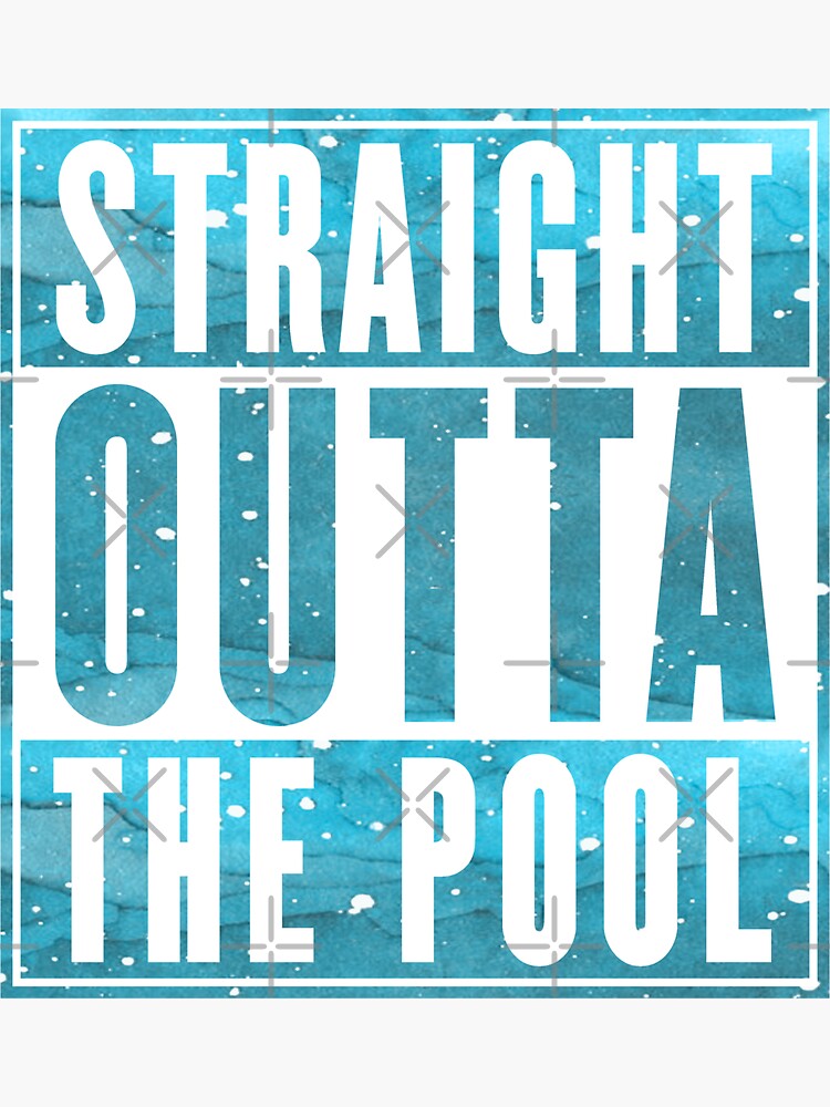 Thumbnail 3 of 3, Sticker, Swimmer Shirt : Straight Outta The Pool designed and sold by Nada18.