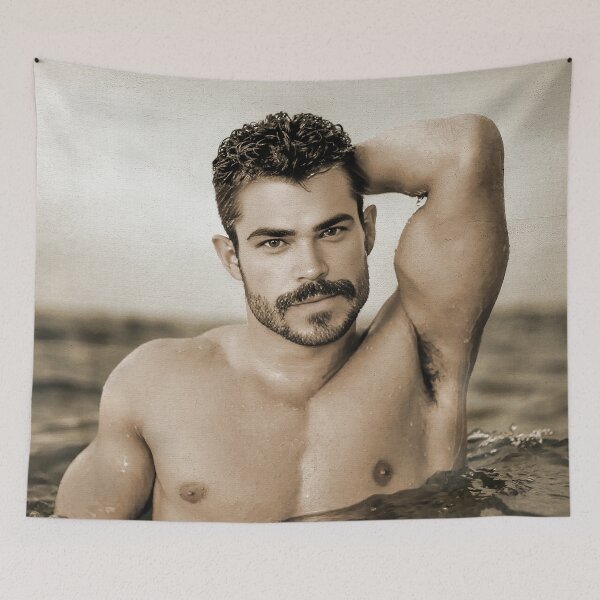 Item preview, Sexy Mustached Hunk I designed and sold by Hunkyismything.