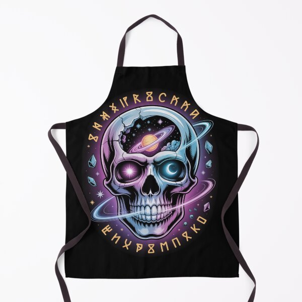 Item preview, Cosmic Skull with Galaxy Planets – Mystical Psychedelic Space Art Design designed and sold by WitchyWhisper.