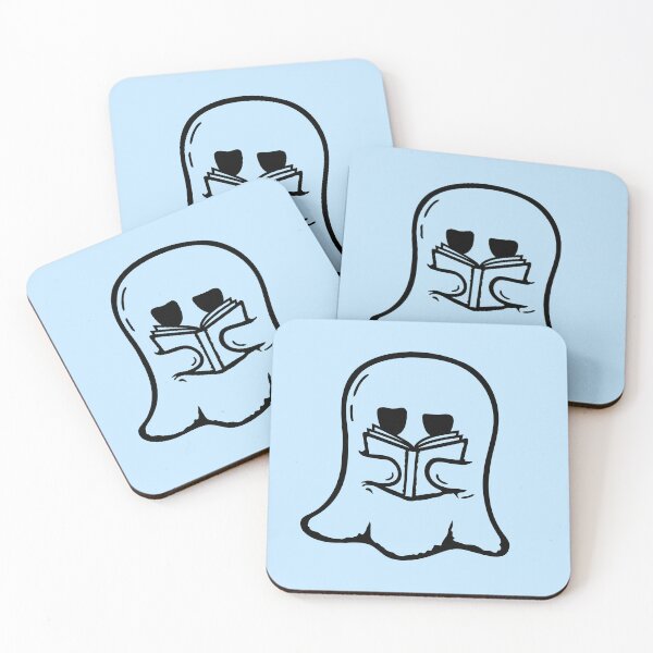 Item preview, Smart Ghost Reading Book Nerd Curious Cute Halloween designed and sold by shirt-o-mat.