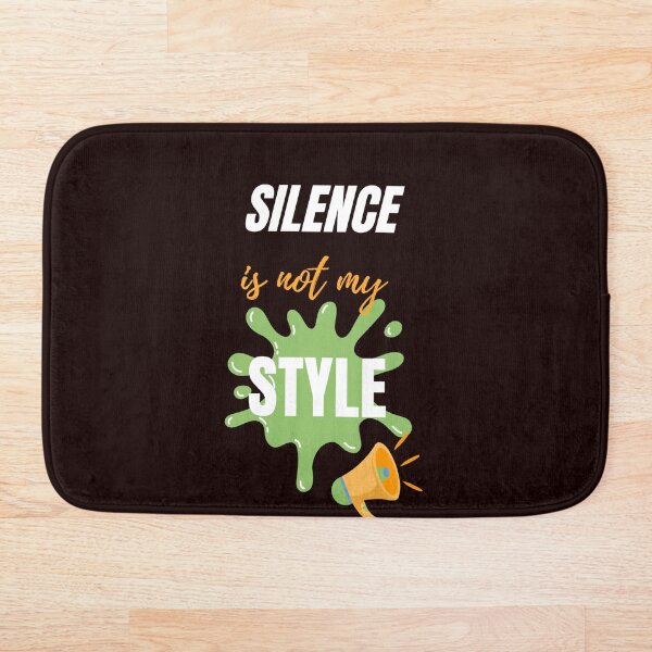 Aperçu de l'œuvre Le silence n'est pas mon style – Citation audacieuse pour l'autonomisation des femmes et des hommes créée et vendue par NCODesigns.