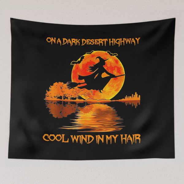 Item preview, Witch Riding Brooms On A Dark Desert Highways Halloween 		 designed and sold by sotyxaviaa.