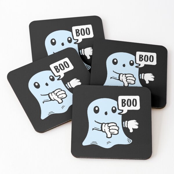 Item preview, Ghost Boo Thumbs Down Halloween Funny Disapproval Comic designed and sold by shirt-o-mat.