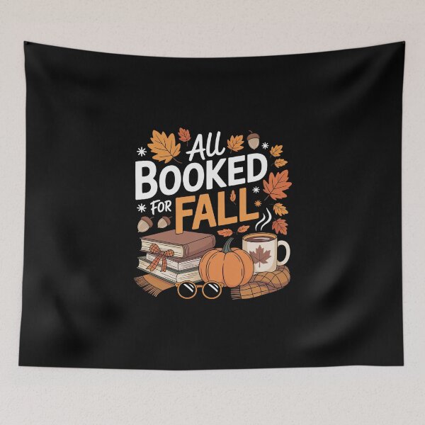 Item preview, All Booked for Fall – Cozy Autumn Reading Vibes designed and sold by The Loved Label.