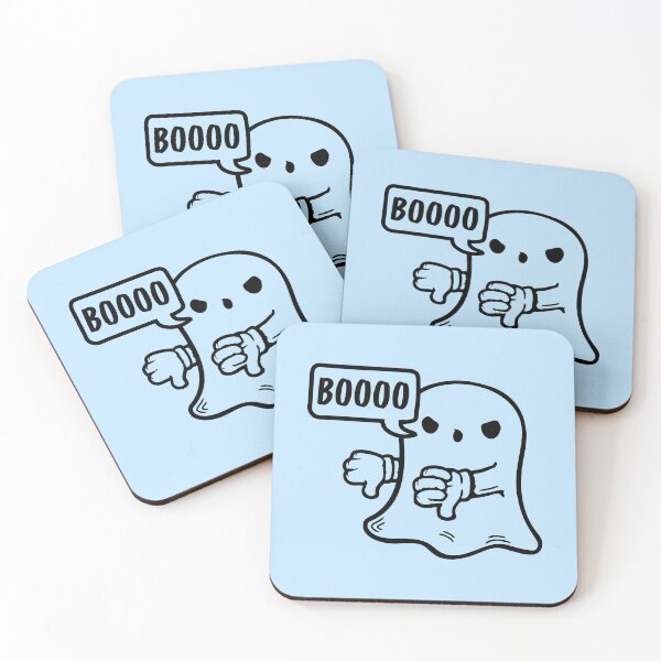 Item preview, Ghost Boo Thumbs Down Halloween Funny Disapproval Comic designed and sold by shirt-o-mat.