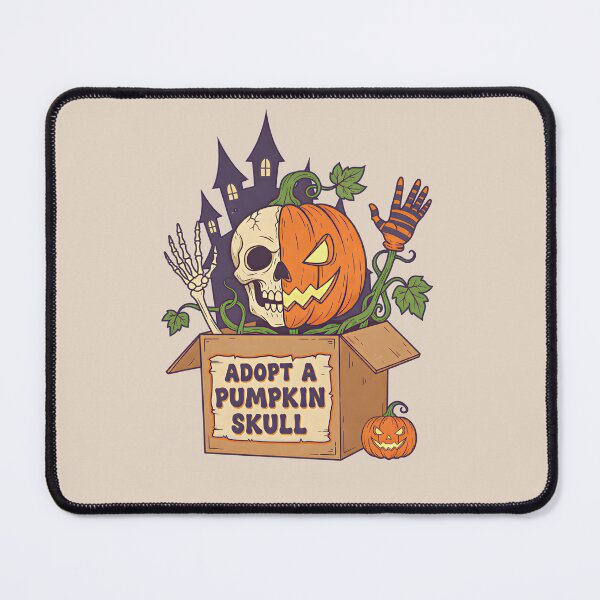Item preview, Adopt a Pumpkin Skull Spooky Halloween Design designed and sold by El Hermano Gym.