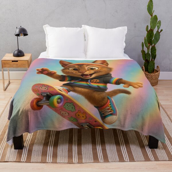 Item preview, Skater Abyssinian Cat designed and sold by Sillytoe.