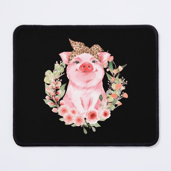 Item preview, Pig With Leopard Headband Flower Cute Pig Lover designed and sold by hortasfayalaa.