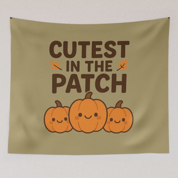 Item preview, Cutest in the Patch – Adorable Kawaii Pumpkin Trio Design designed and sold by Painted Moon by Luna Bee™.