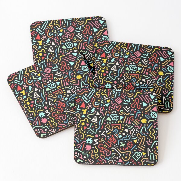 Item preview, Memphis Milano Neon Confetti - Retro 80s Abstract Geometric Pattern designed and sold by Esterlane.