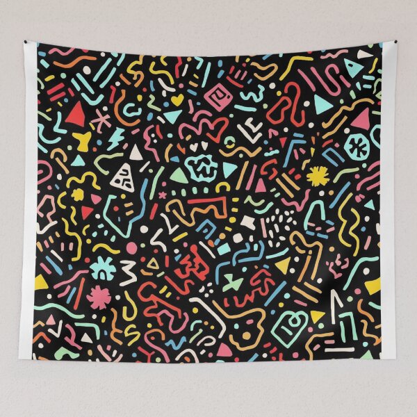 Item preview, Memphis Milano Neon Confetti - Retro 80s Abstract Geometric Pattern designed and sold by Esterlane.