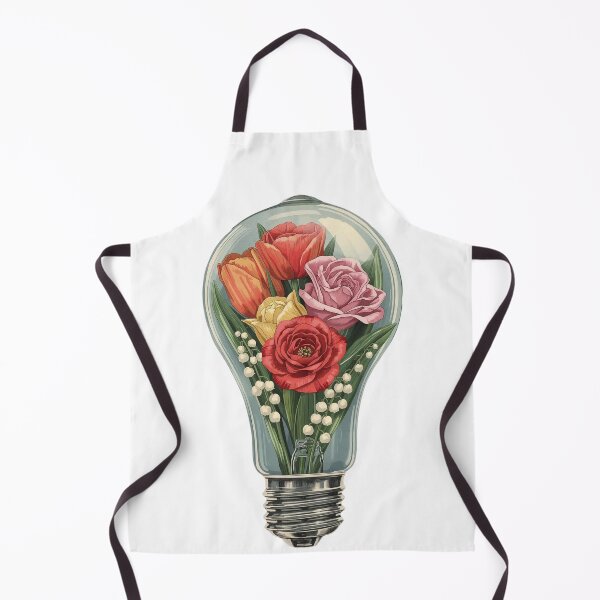Item preview, Roses and Tulips in a Lightbulb – Romantic Floral Art designed and sold by KikaDP.