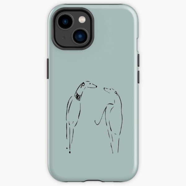 "Die Beiden", greyhounds, Tusche Zeichnung iPhone Robuste Hülle