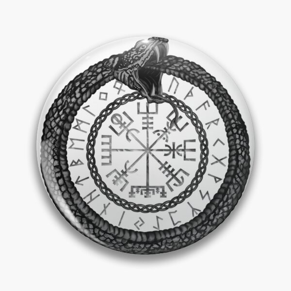 Item preview, Vegvisir With Ouroboros And Runes  	 designed and sold by zelimolssic.