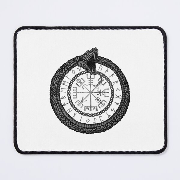 Item preview, Vegvisir With Ouroboros And Runes designed and sold by zelimolssic.