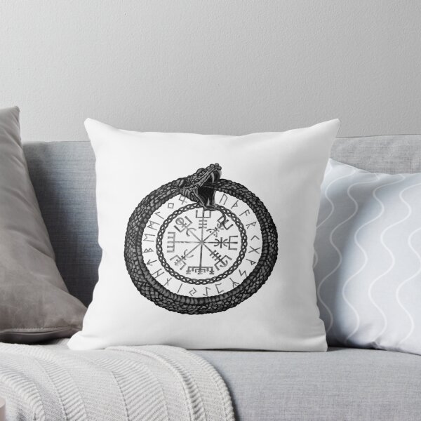 Item preview, Vegvisir With Ouroboros And Runes  	 designed and sold by zelimolssic.