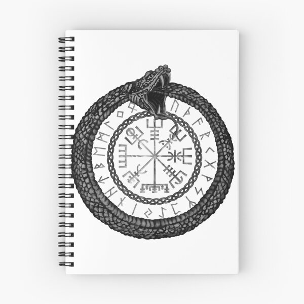Item preview, Vegvisir With Ouroboros And Runes  	 designed and sold by zelimolssic.