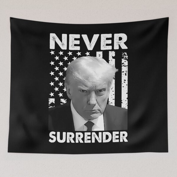Item preview, Trump Mug Shot - Donald Trump Mug Shot - Never Surrender 	1	 designed and sold by lovishmoterom.