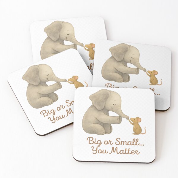 Item preview, Big or Small …You Matter – Elephant and Mouse Watercolor designed and sold by MforMontessori.