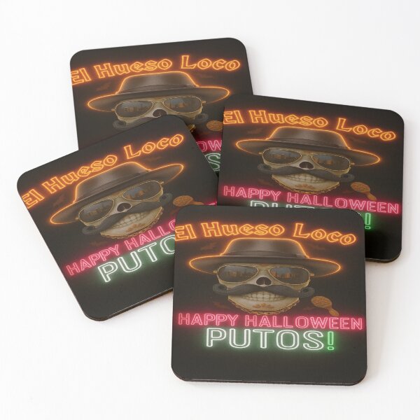 Item preview, "Happy Halloween Putos"-El Hueso Loco – Neon Skull Halloween Vibes designed and sold by "TXSiSsY's TRIUMPH BY GRACE".