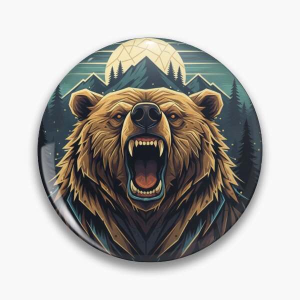 Item preview, Unleash the Wild - Roaring Grizzly Bear designed and sold by PanGieroj.