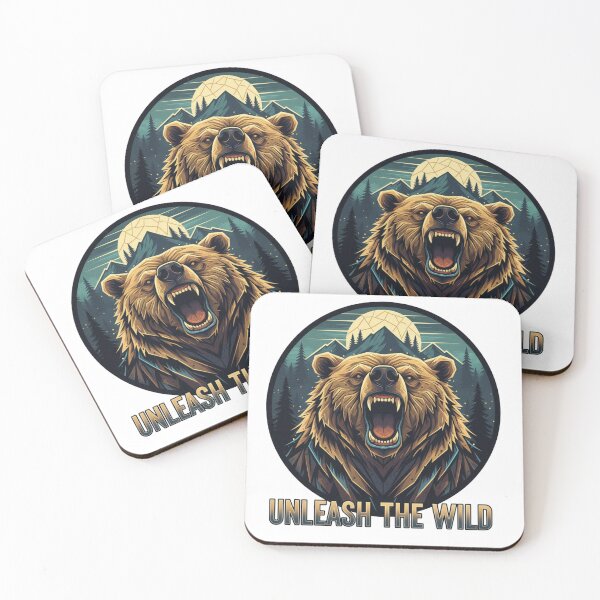 Item preview, Unleash the Wild - Roaring Grizzly Bear designed and sold by PanGieroj.